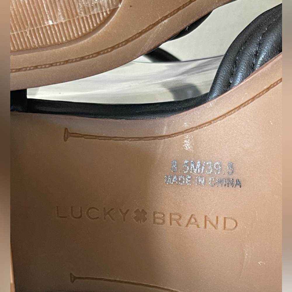 Lucky Brand Women's Jolenne Adjustable Strap Block Heel Black Sandals Size 8.5 - Picture 13 of 14